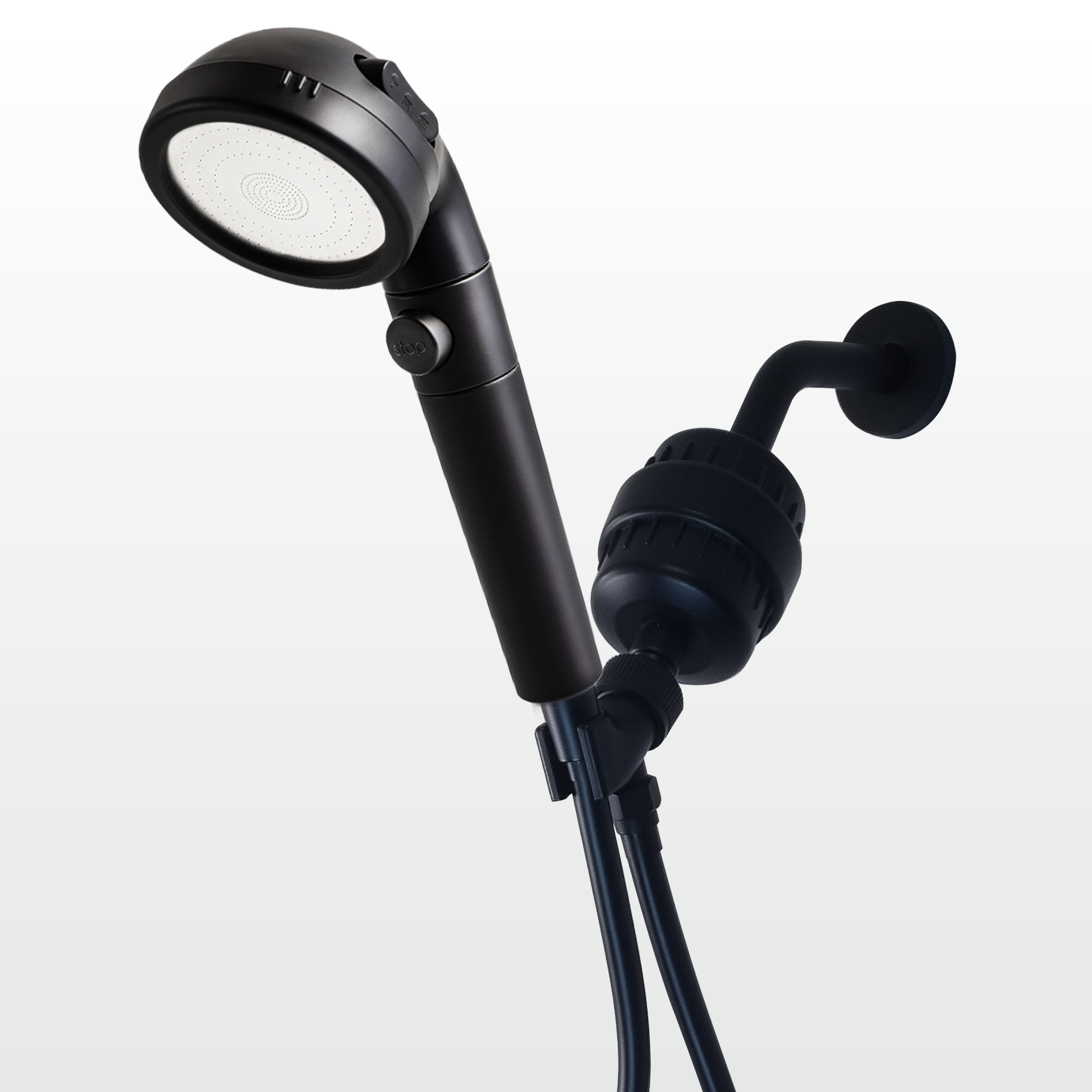 Black Ecopower Shower Head