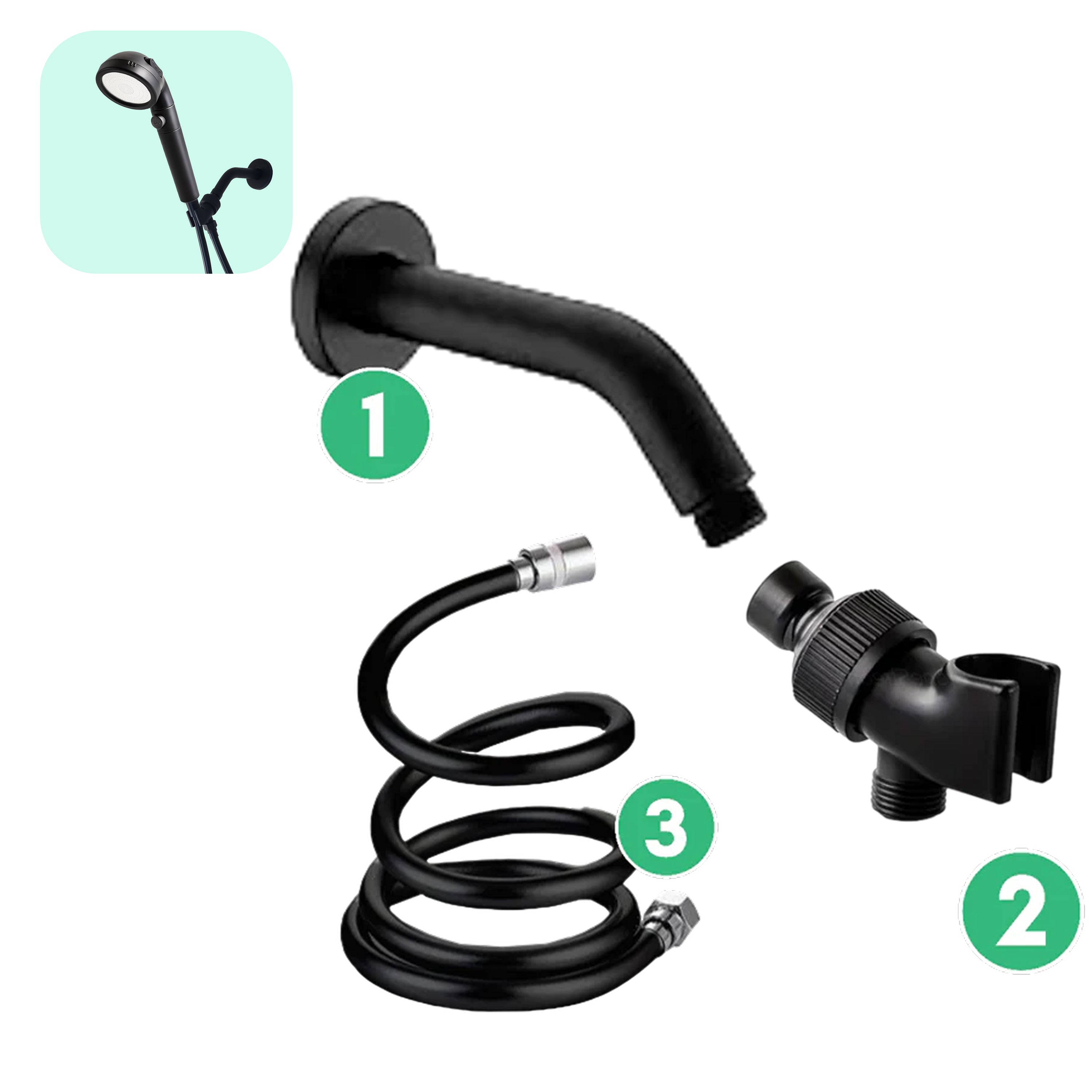 Kit de instalare a peretelui - negru