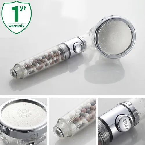 StoneStream EcoPower water softener shower head with mineral stone filtration