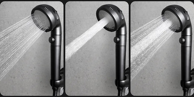 Jet de douche StoneStream illustrant les modes brume, pluie et massage
