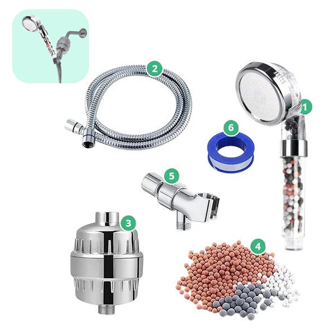 Kit de filtrare a apei dure + Adaptor de perete