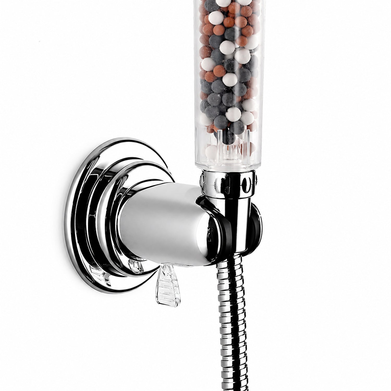 Support pommeau de douche à ventouse réglable chromé
