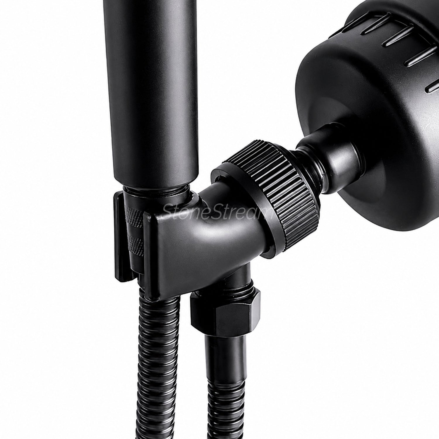 Adaptor de duș pentru capete de duș portabile - negru