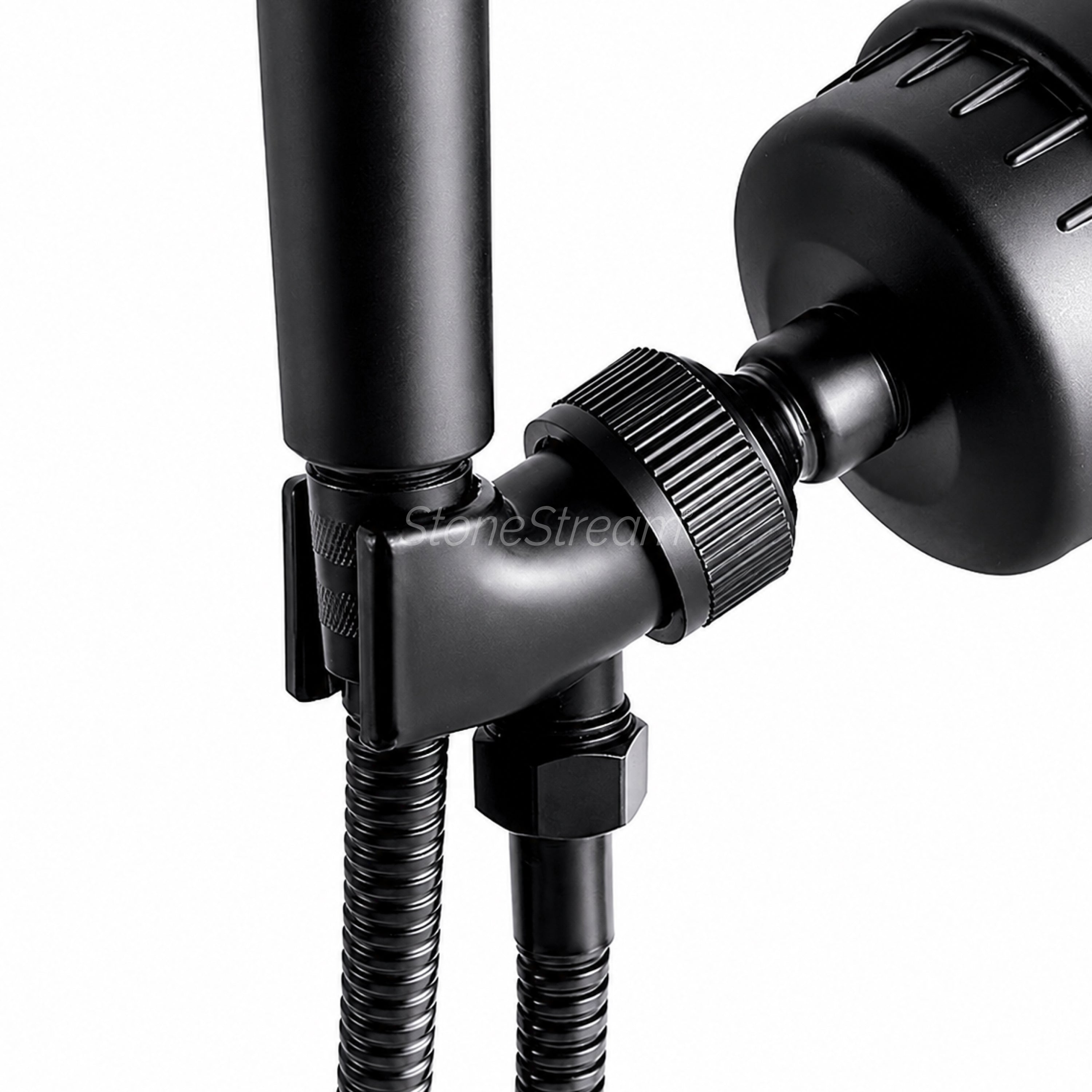 Adaptor de duș pentru capete de duș portabile - negru