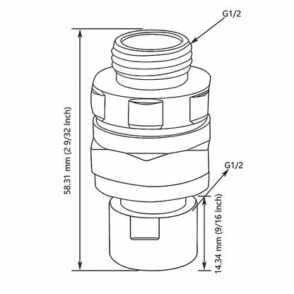 Adaptateur orientable pour pommeau de douche